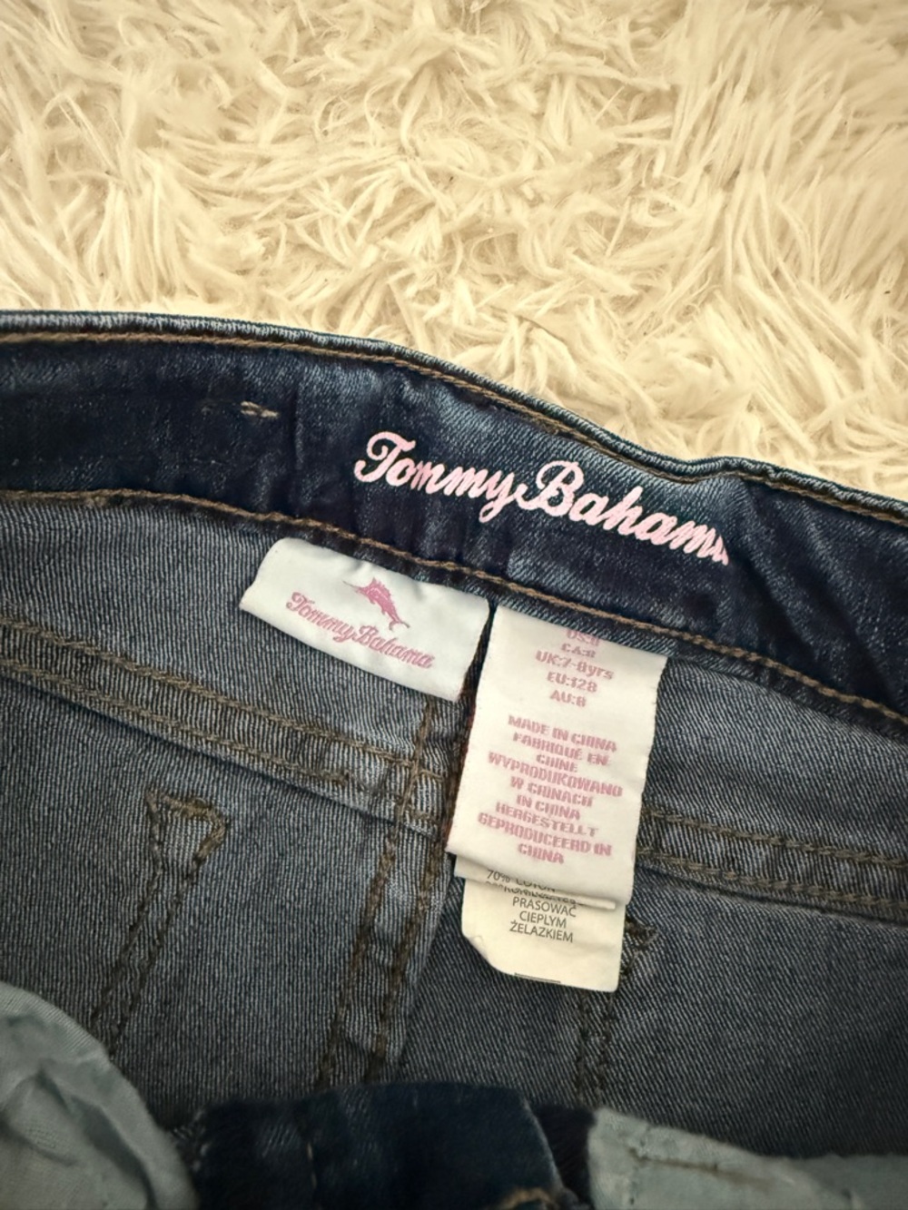 Tommy Bahama Girls Skinny Jeans Size 7/8 Blue Denim Stretch Pants - Picture 4 of 5